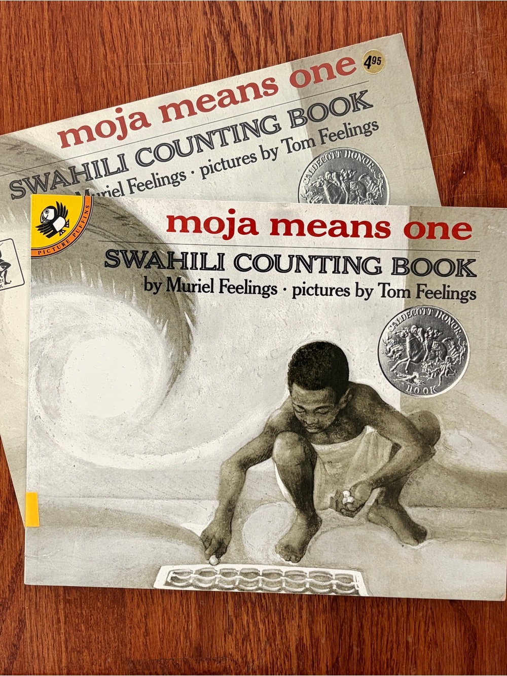Moja Means One: Swahili Counting Book by Muriel Feelings—2 copies